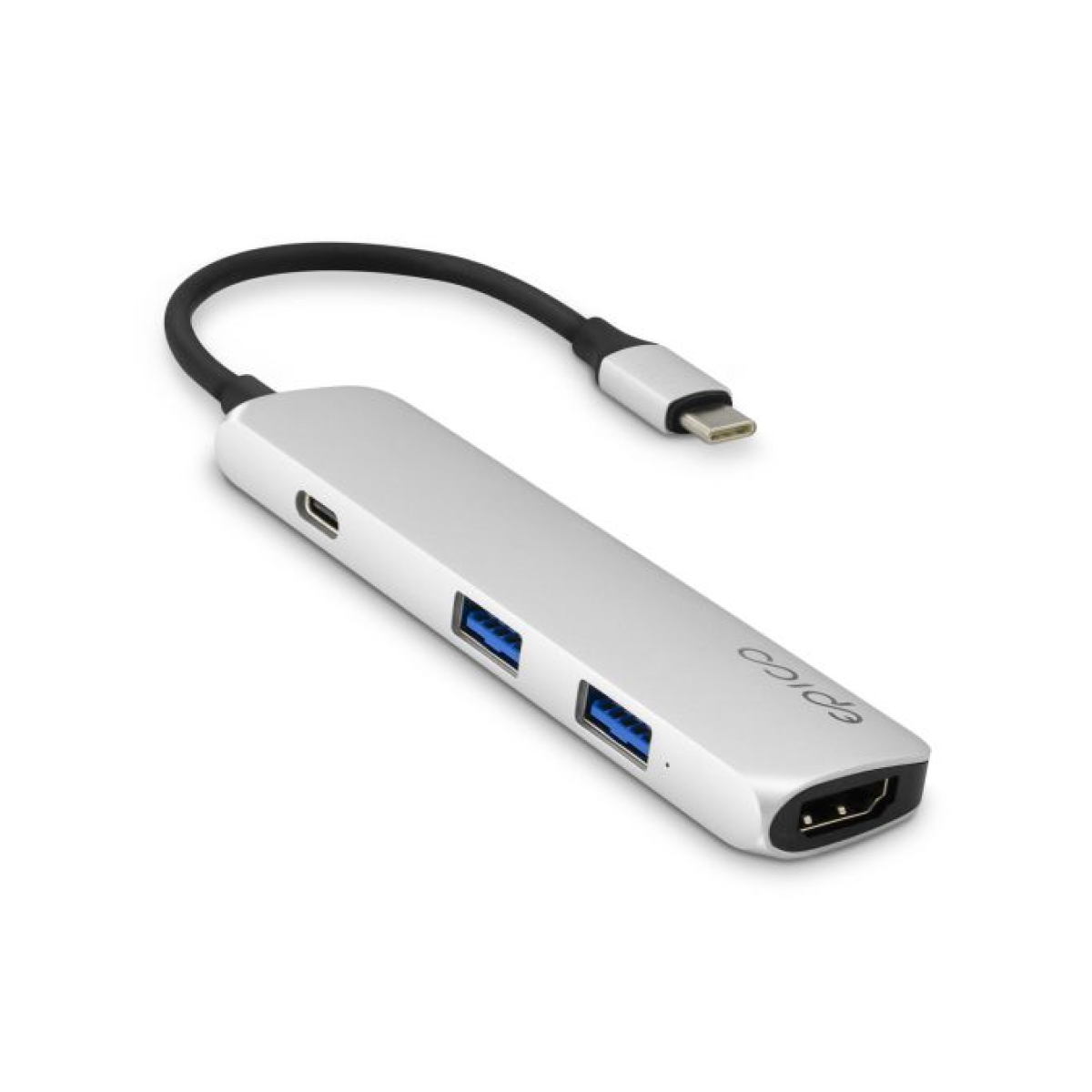 USB-C HUB Epico 4K HDMI - stříbrný